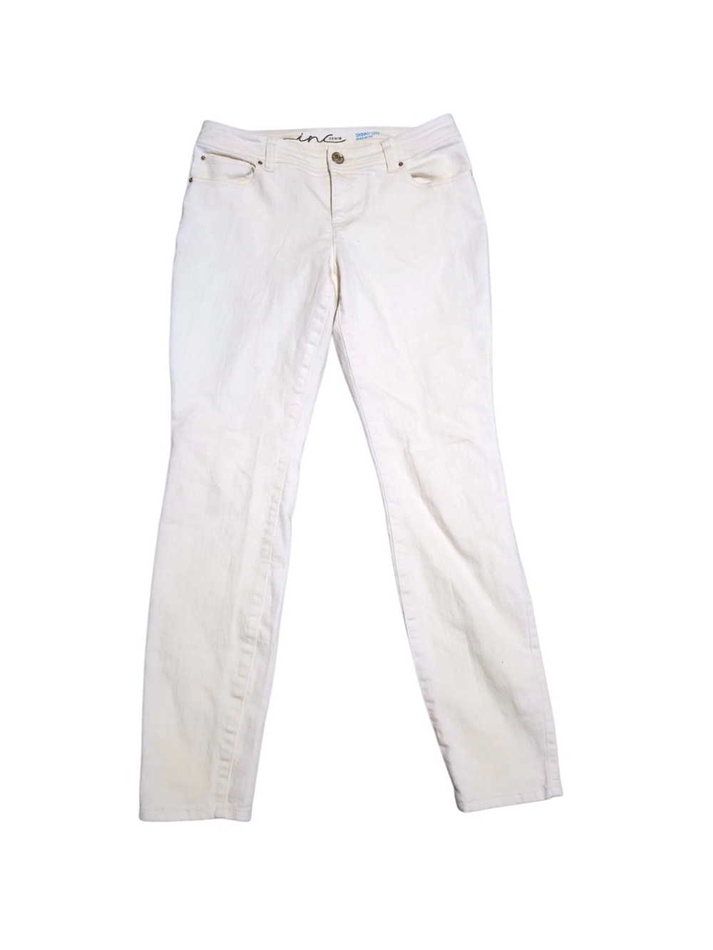 INC International Concepts White Slim Fit Women's Jeans Size 8